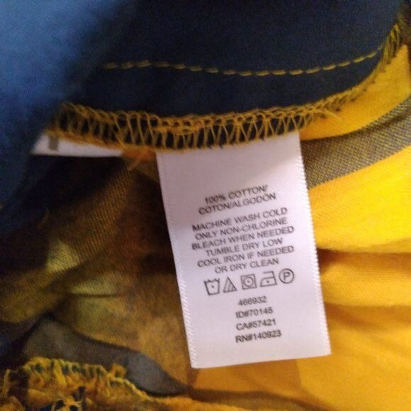 Loft Ombre Yellow Plaid Tie Shorts Mid-Rise 100% Cotton - Picture 4 of 7